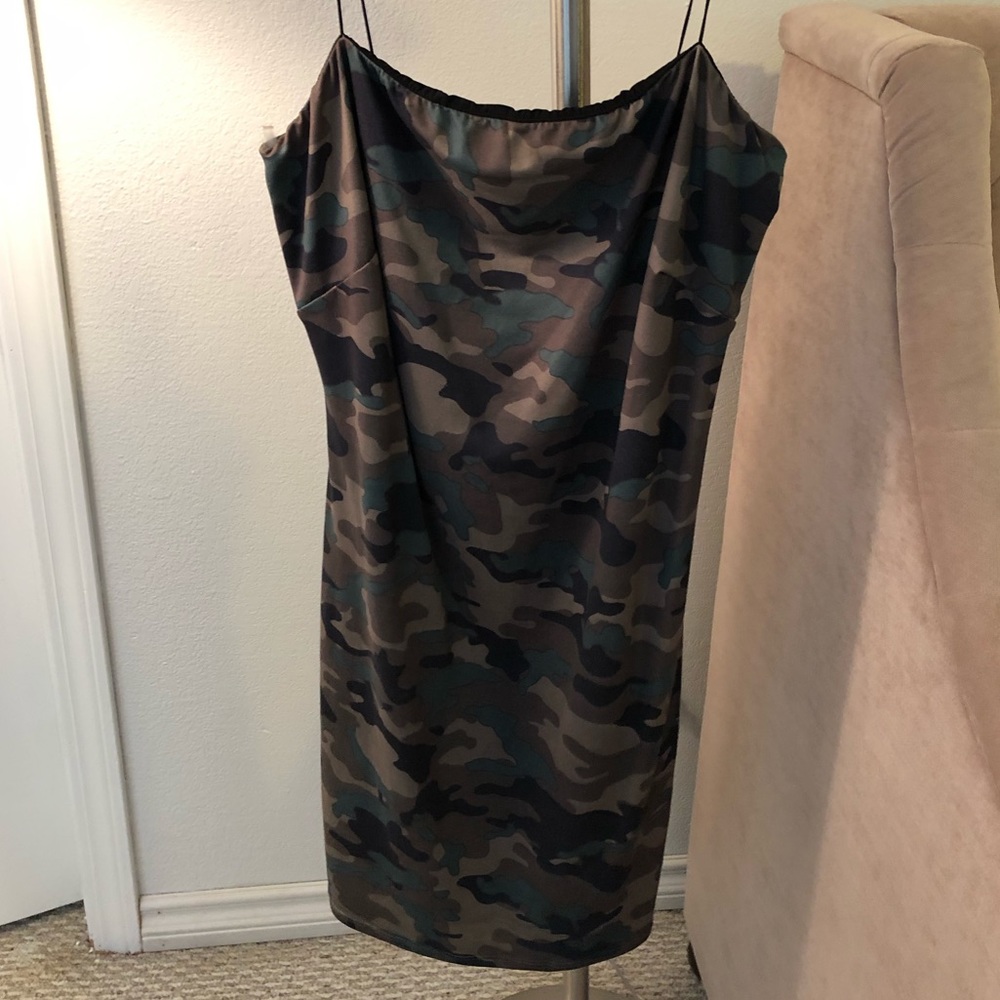 Sexy camo mini dress